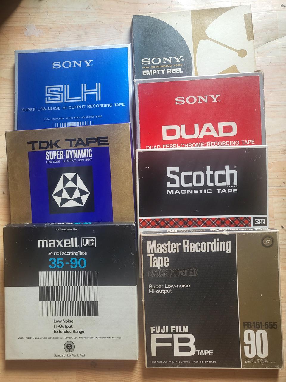 Sony, Maxell, TDK , Scotch 오픈 릴 테이프 7호 [