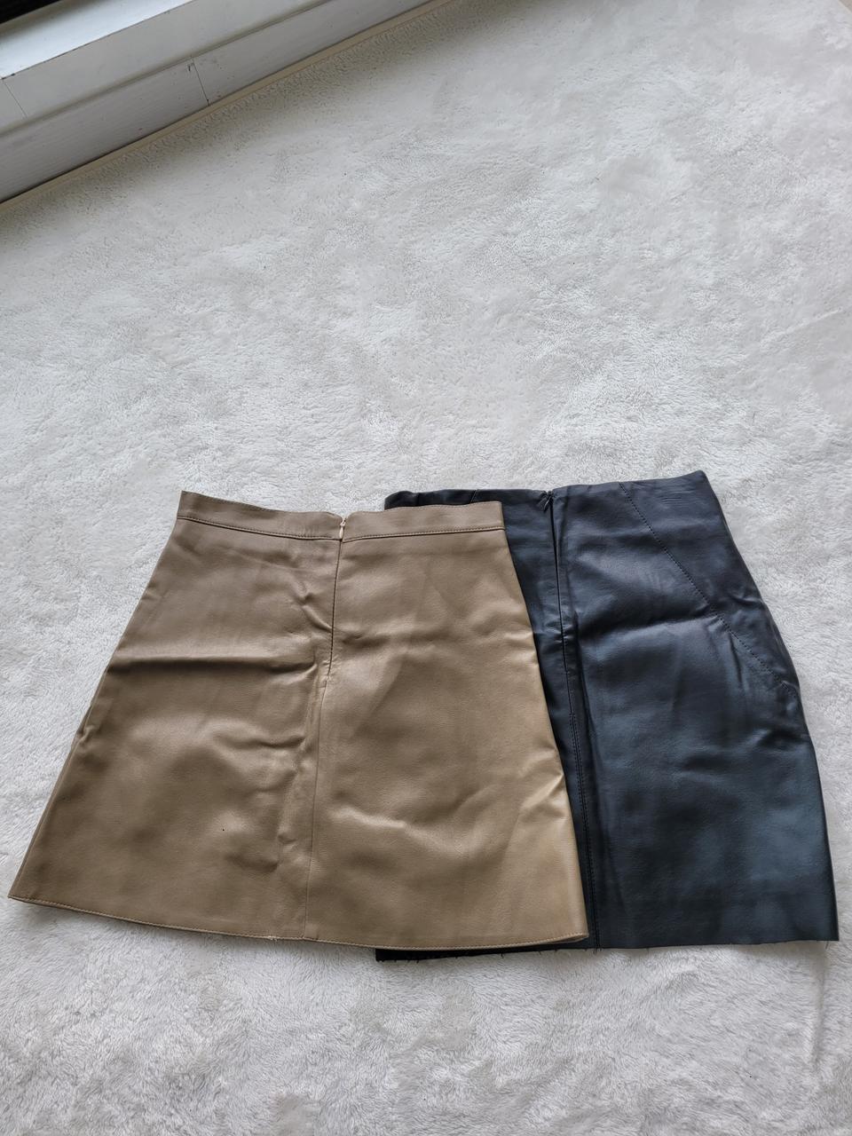 여성 가죽 미니스커트