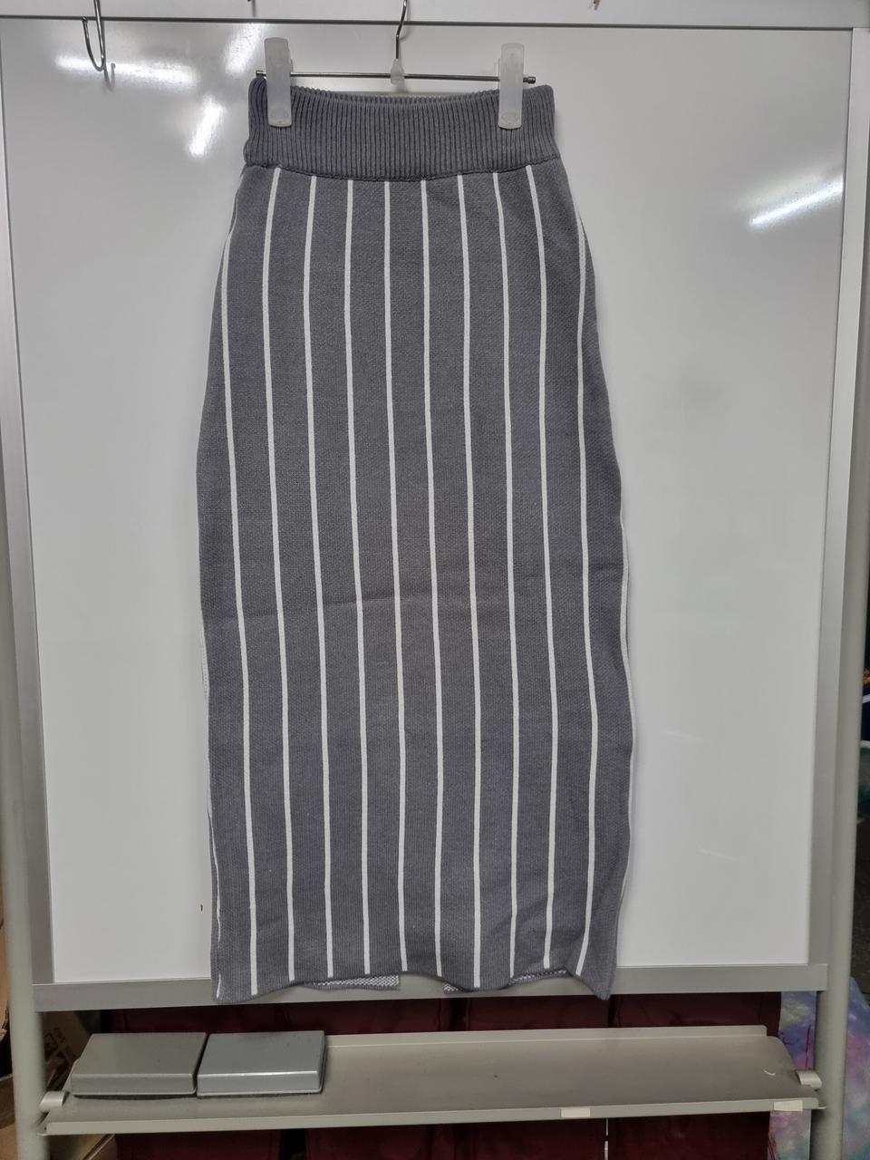 여성 스판 스트라이프 밴딩 스커트 치마