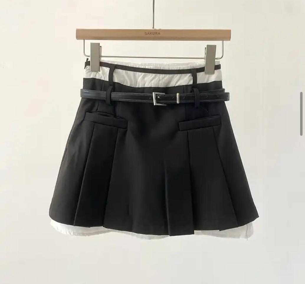 벨트레이어드치마