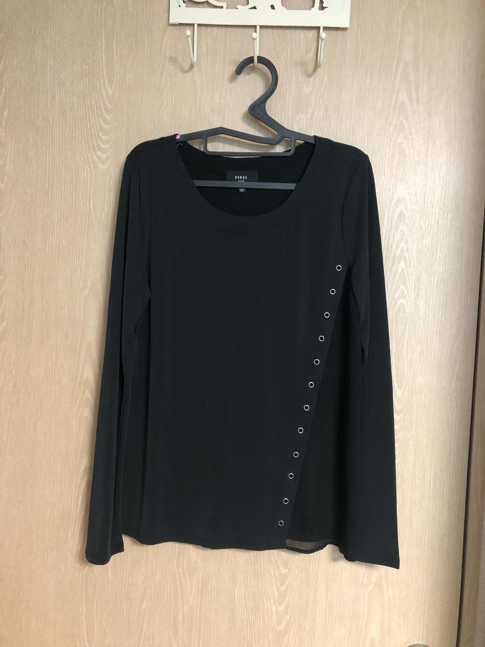 새) 미국수입 로앤디누아 사이드 시스루 블라우스 55