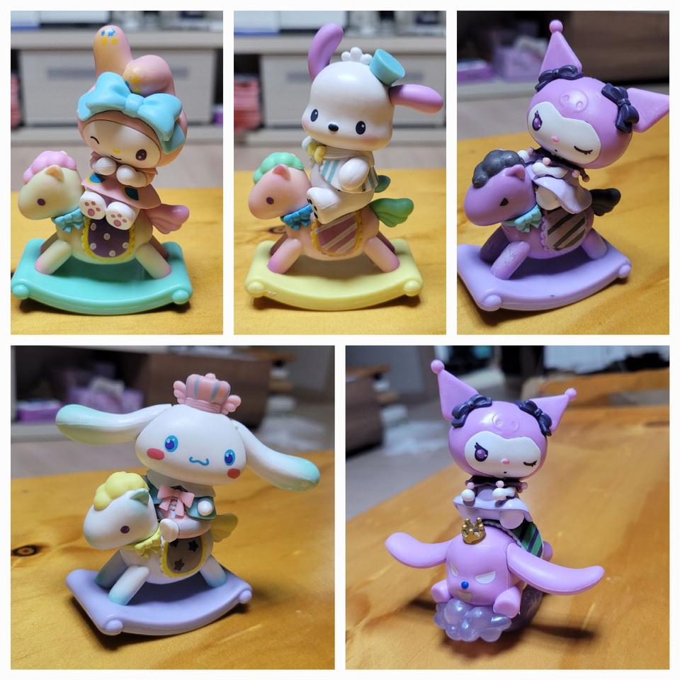 산리오 흔들목마 피규어 5종 세트 일괄