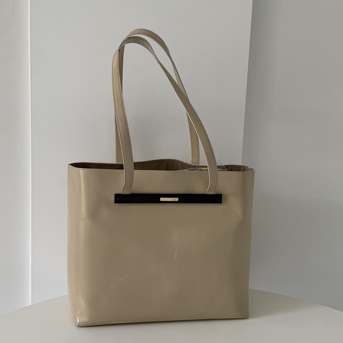 [폐업 세일] 구찌 아이보리색상 가죽 토트백 숄더백
