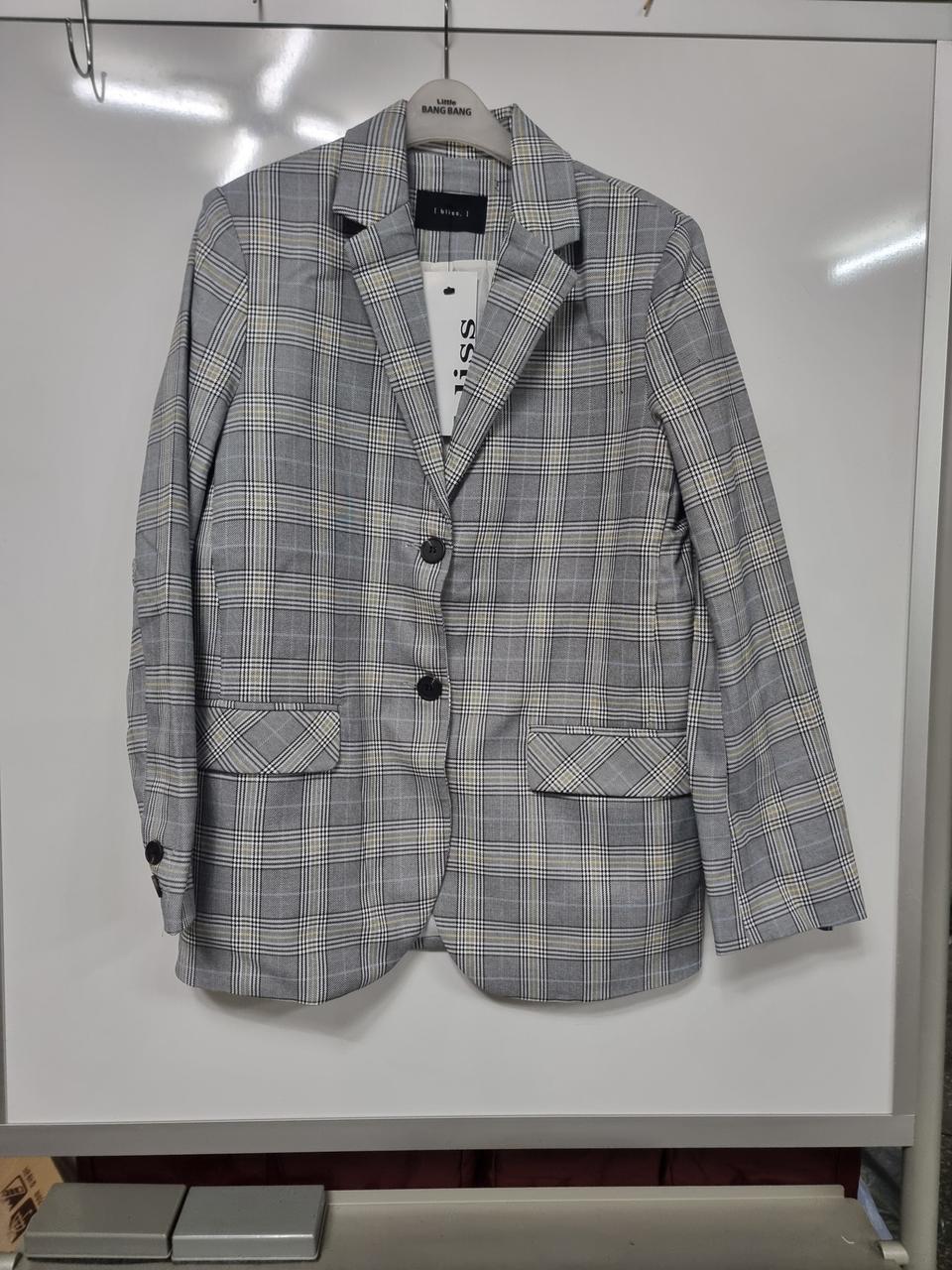 여성 체크 자켓 편한 자켓 정장 캐주얼