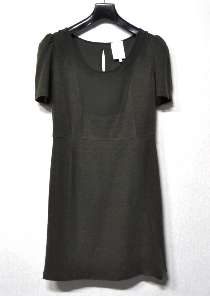 오즈세컨/여성실크배색원피스(사이즈44~44반) 