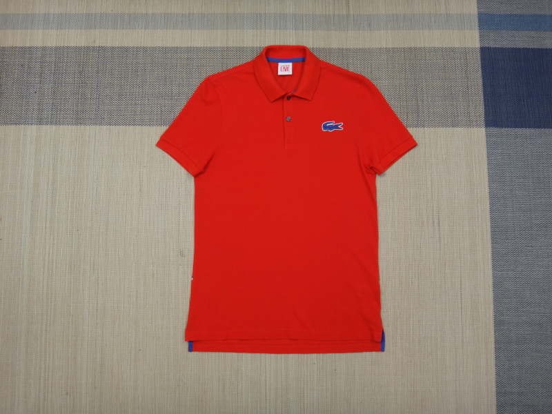 (M/95) 라코스테 라이브 남성 레드 폴로셔츠