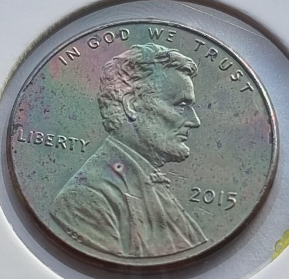 링컨 1센트 2015년도 레인보우톤 주화