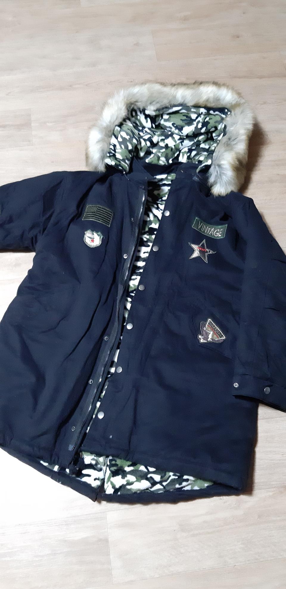 따뜻하고 포근한 후드탈부착 야상 롱자켓 코트