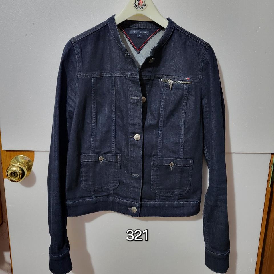 321 ) 타미 진 미디 크롭 청자켓 xs ~ s 날씬 55 상태최상