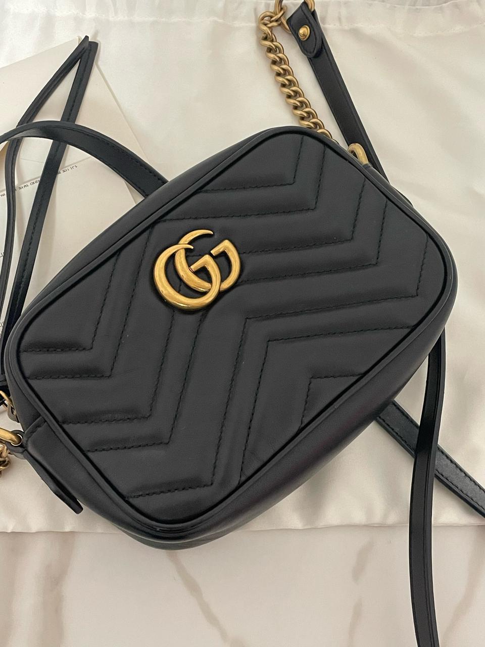 구찌 마몬트 마틀라세 미니백 체인 크로스백 정품