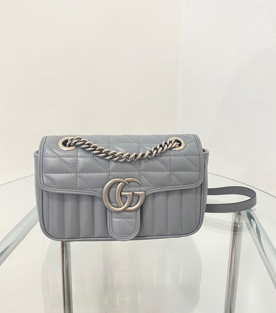 구찌 GG 마몽 마틀라세 미니 숄더백