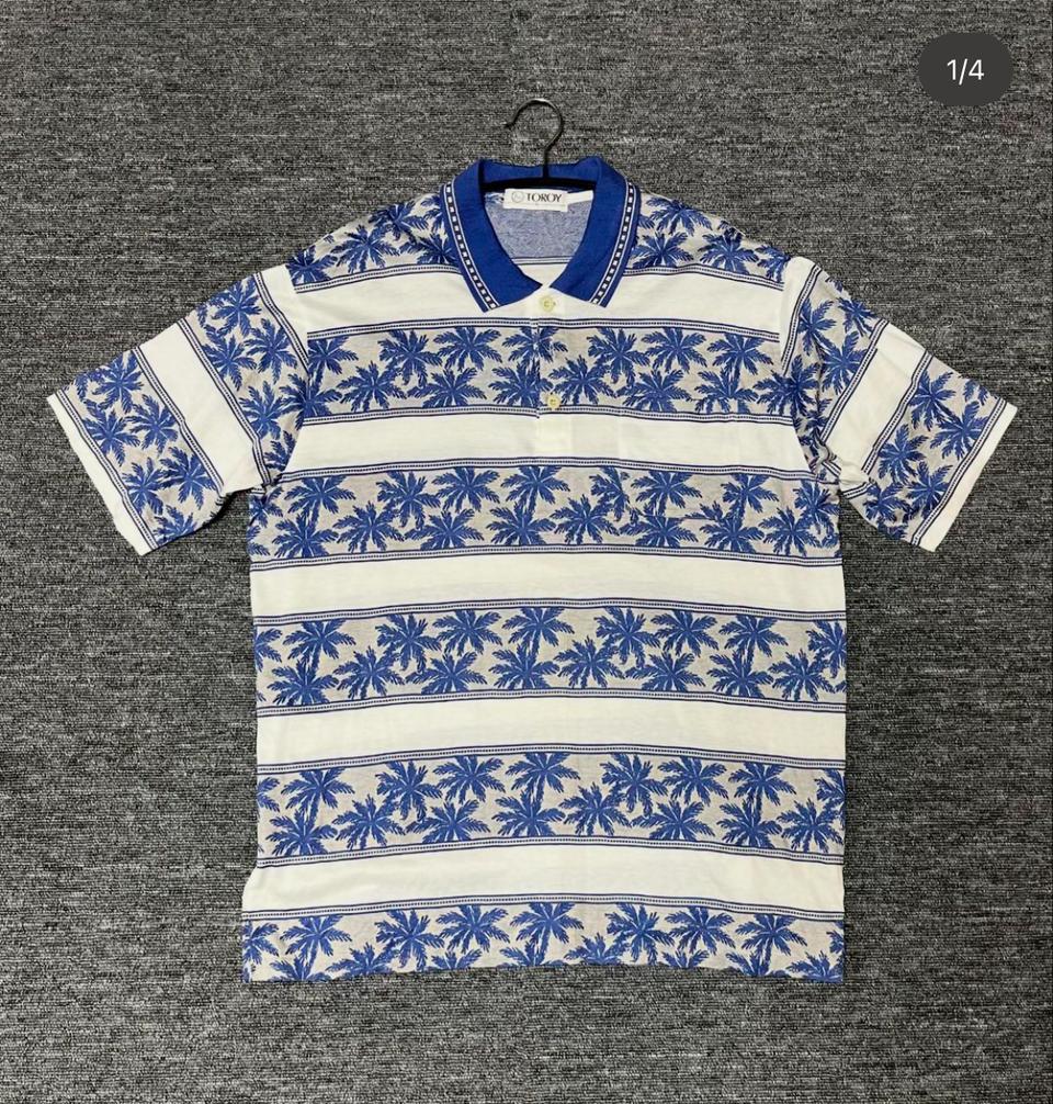 vtg 아카이브 야자수 패턴 카라티