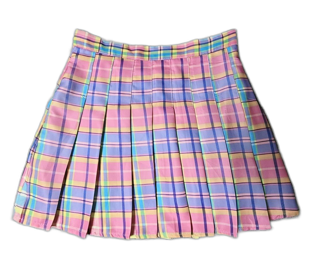 하이틴 체크 테니스 미니 스커트 치마