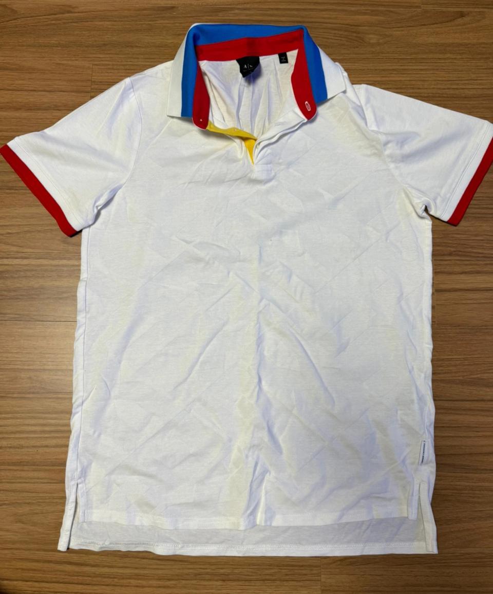 A/X 아르마니 익스체인지 화이트 폴로셔츠