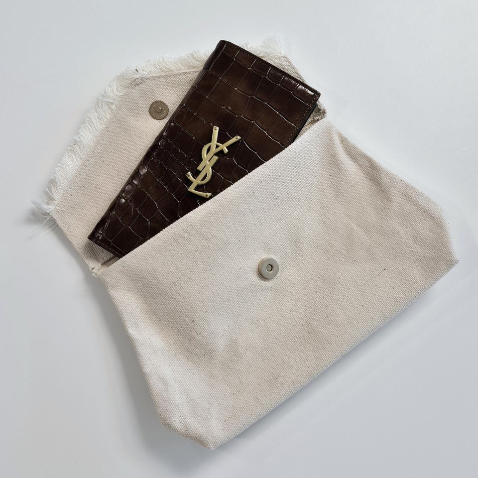 (새제품) [SISLEY] 시슬리 베이지 코튼 테슬 버튼 파우치
