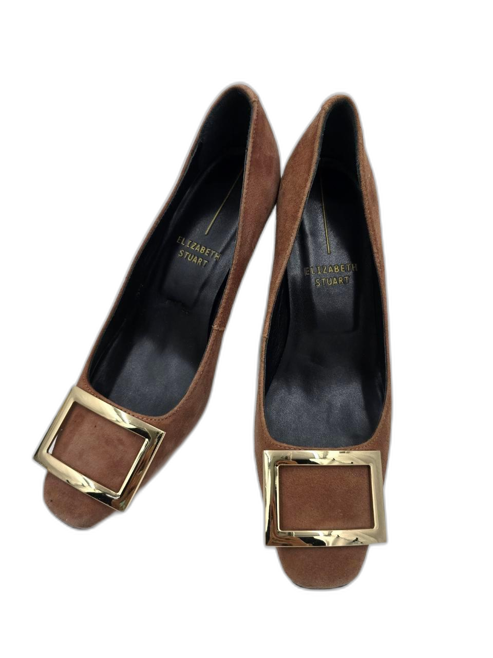 엘리자베스 스튜어트 스웨이드가죽 여성힐구두240(37)