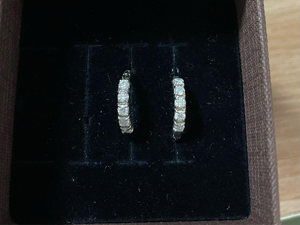 14k 화이트골드 귀걸이