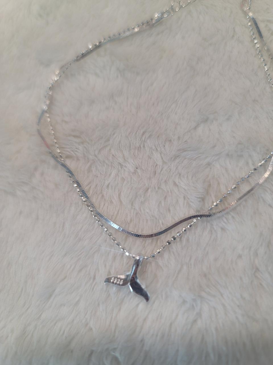 돌고래꼬리 두줄은발찌