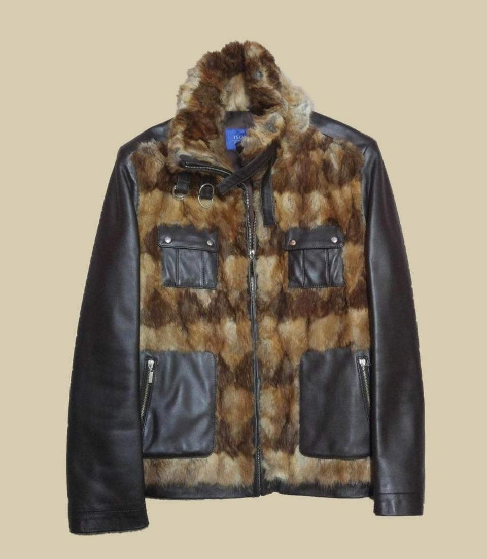 양가죽 퍼 라이더 자켓 55~66