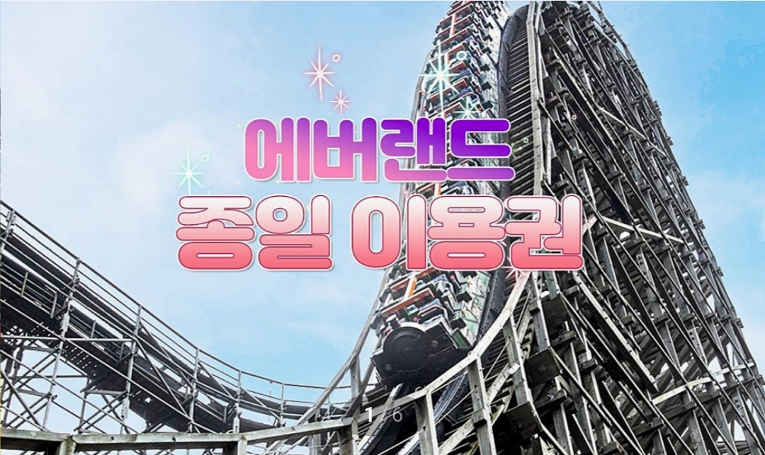 에버랜드 주중/주말 종일 이용권 팝니다.