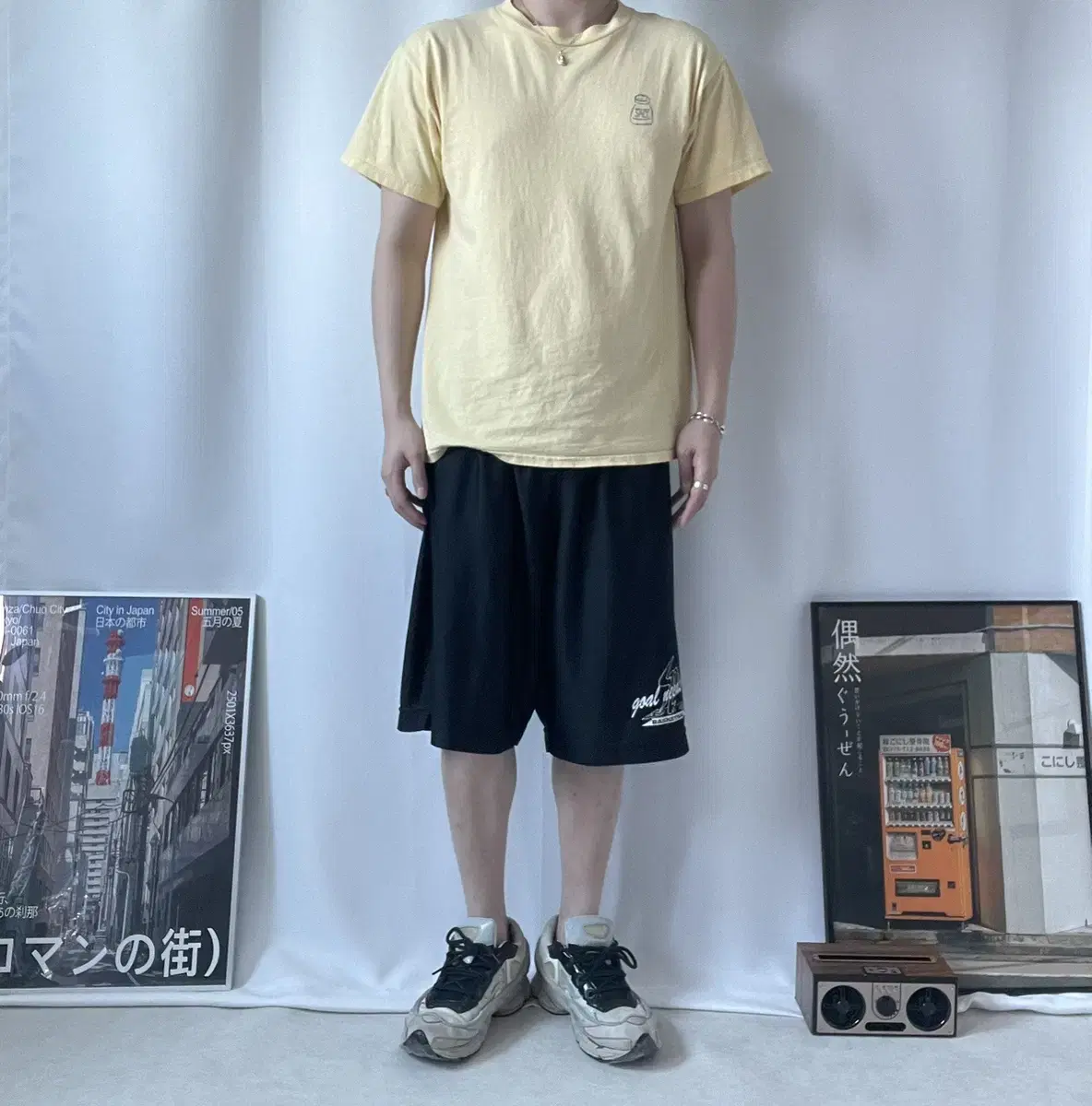 일본빈티지 salt 로고 티셔츠