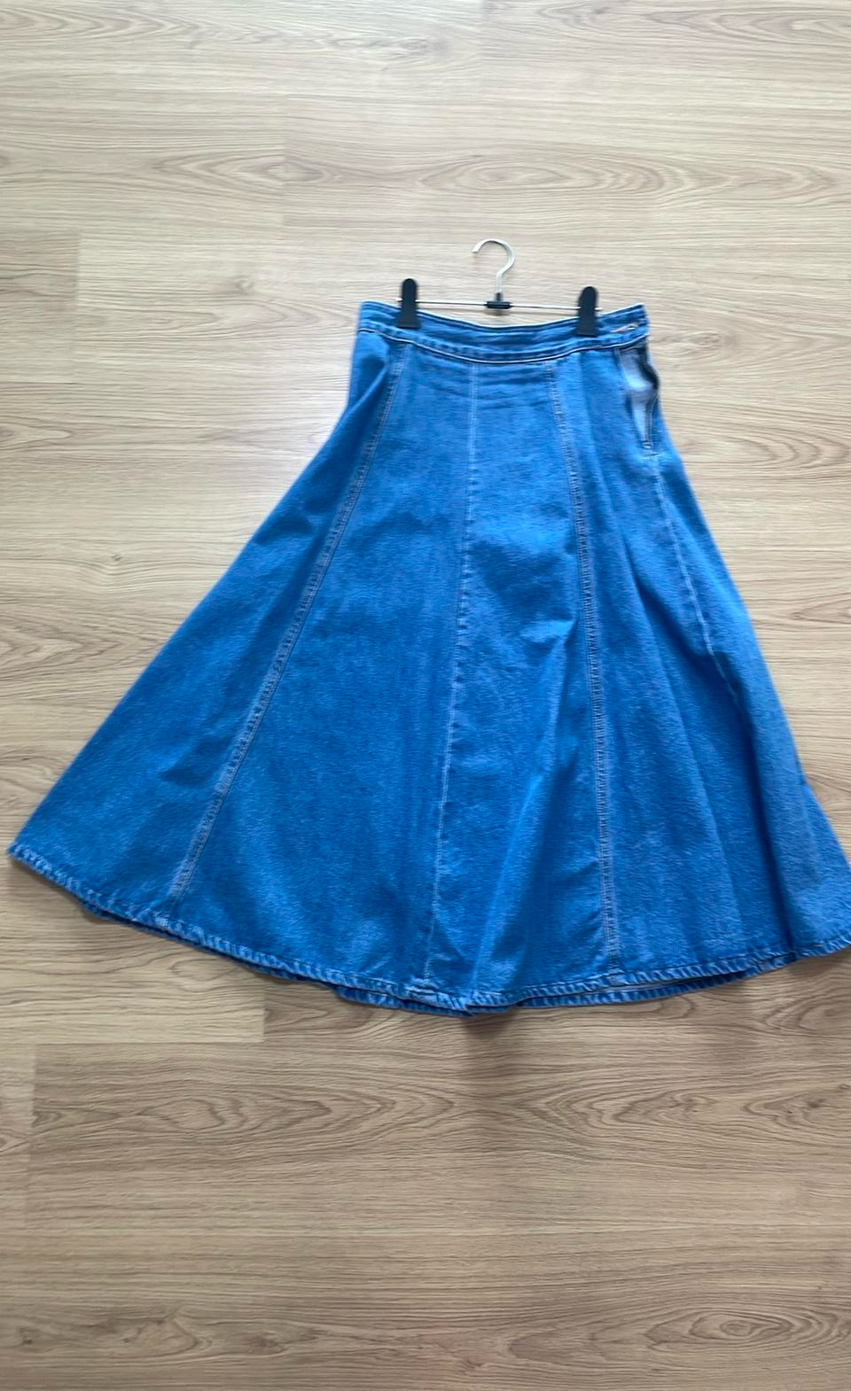 (55) 데님 에이라인 롱스커트