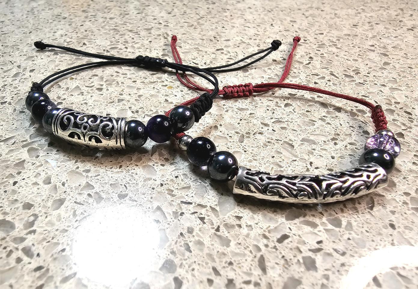 핸드메이드 헤마타이트 원석 매듭팔찌