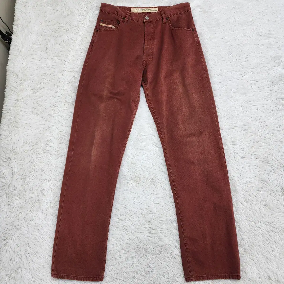 디젤 Diesel 적계 데님팬츠 적청바지 일자핏