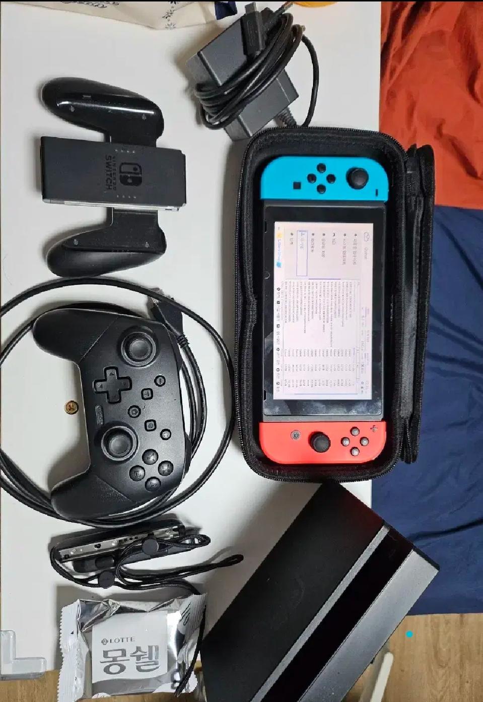 커펌 닌텐도 256기가 네온 레드 블루