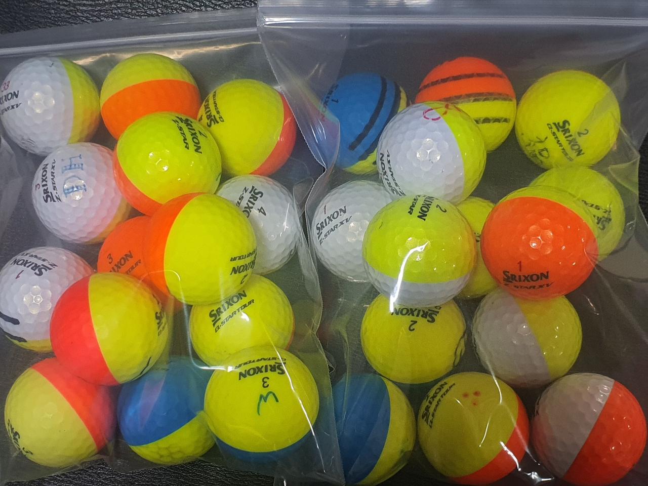 스릭슨 디바이드 30개  반반컬러 골프공 로스트볼