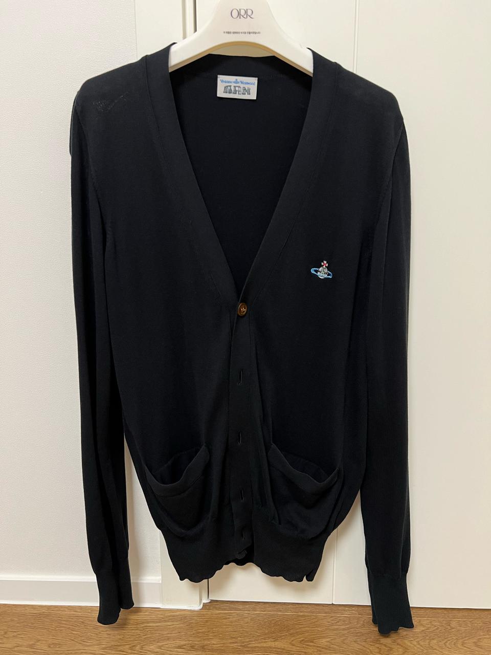 정품 비비안 웨스트우드 면 포켓 가디건