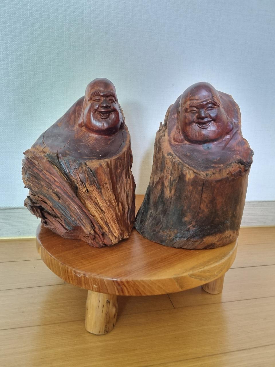 광솔 작품 포대화상 2점