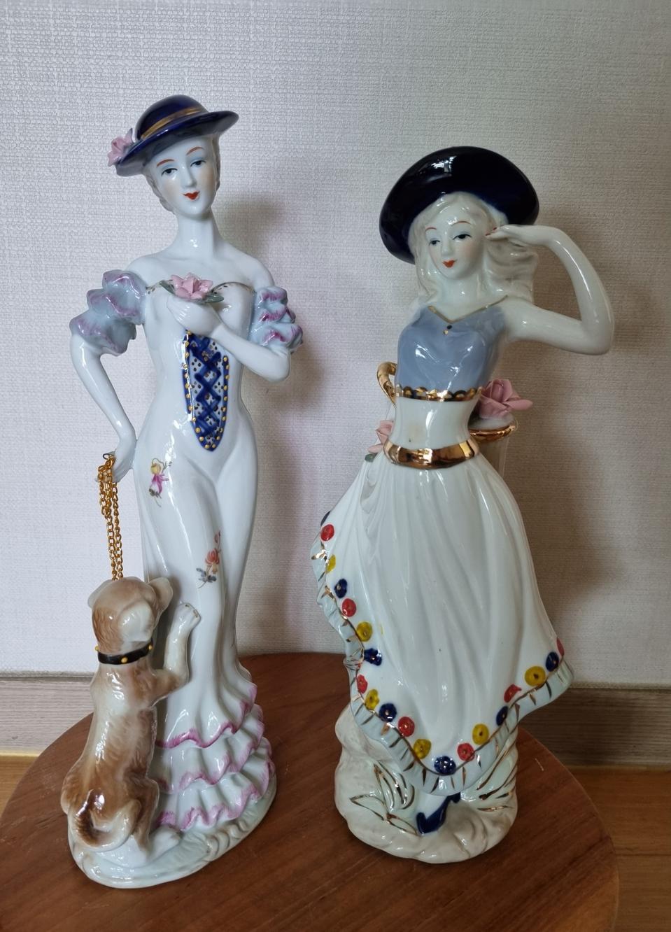 유럽풍 도자기 인형 2점 (새제품)