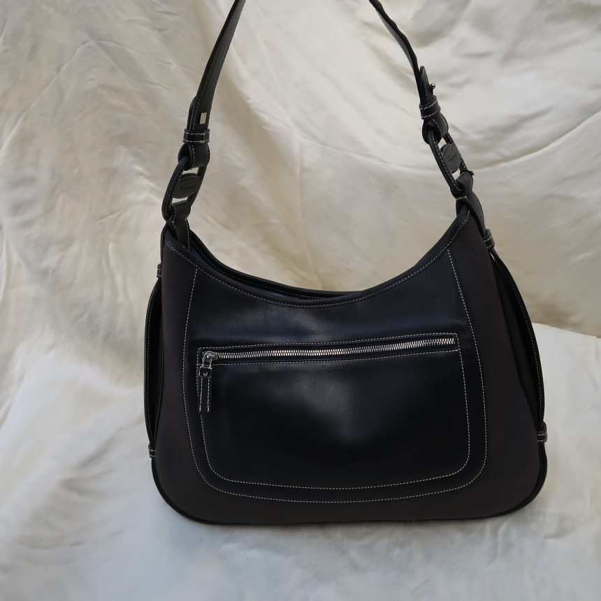 (정품)빈티지 페라가모 캔버스 레더배색 숄더백 호보백