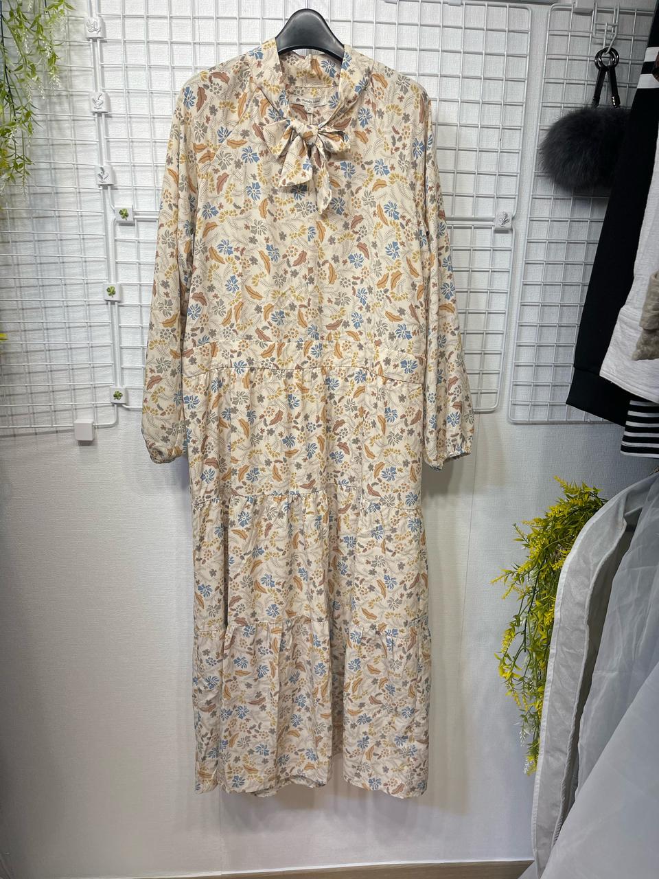 새옷 S 타이넥 맥시 원피스 써스데이아일랜드 t198mop251w