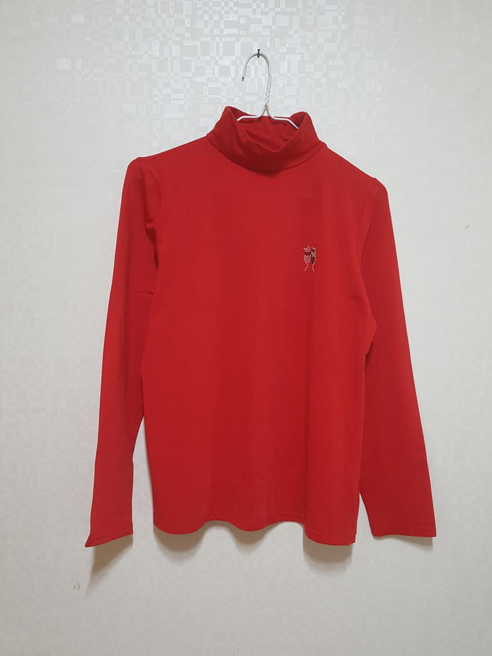 부드러운 기모 안감 스판 반목 폴라 티셔츠 골프웨어