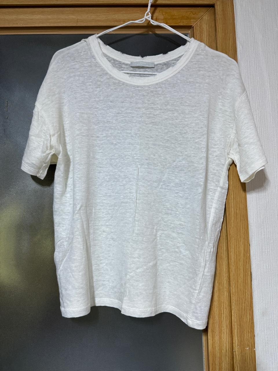 자라 린넨 반팔티셔츠