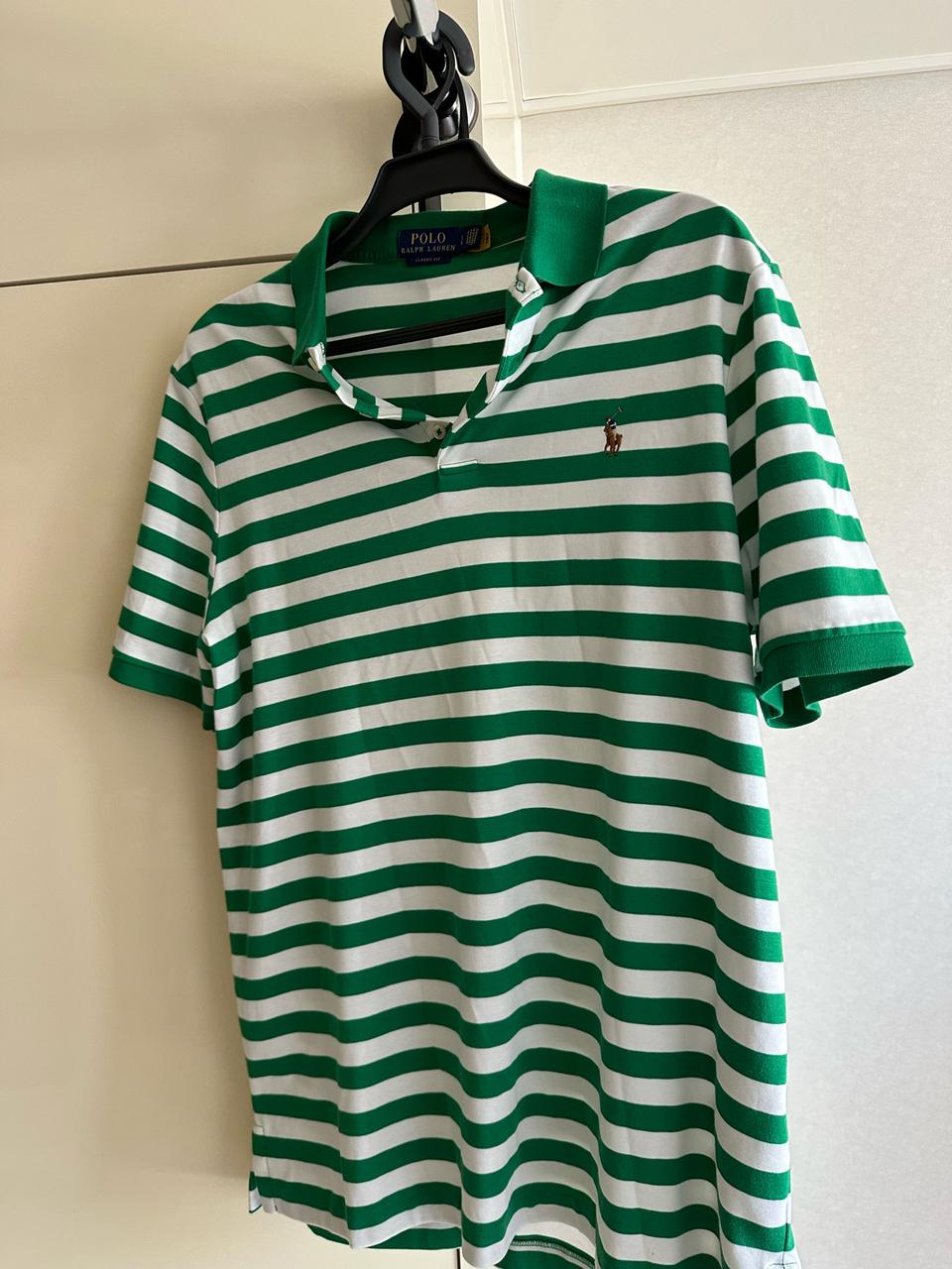 폴로 랄프로렌 스트라이프 카라티 L사이즈 팔아요!