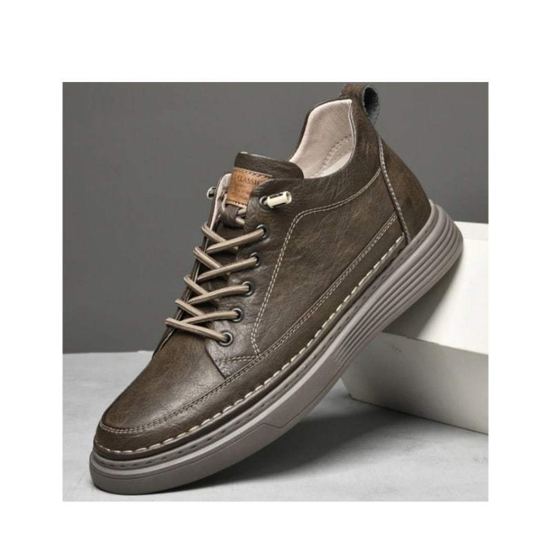 여성,남성키높이신발 가죽 6cm 스니커즈 운동화 230~285