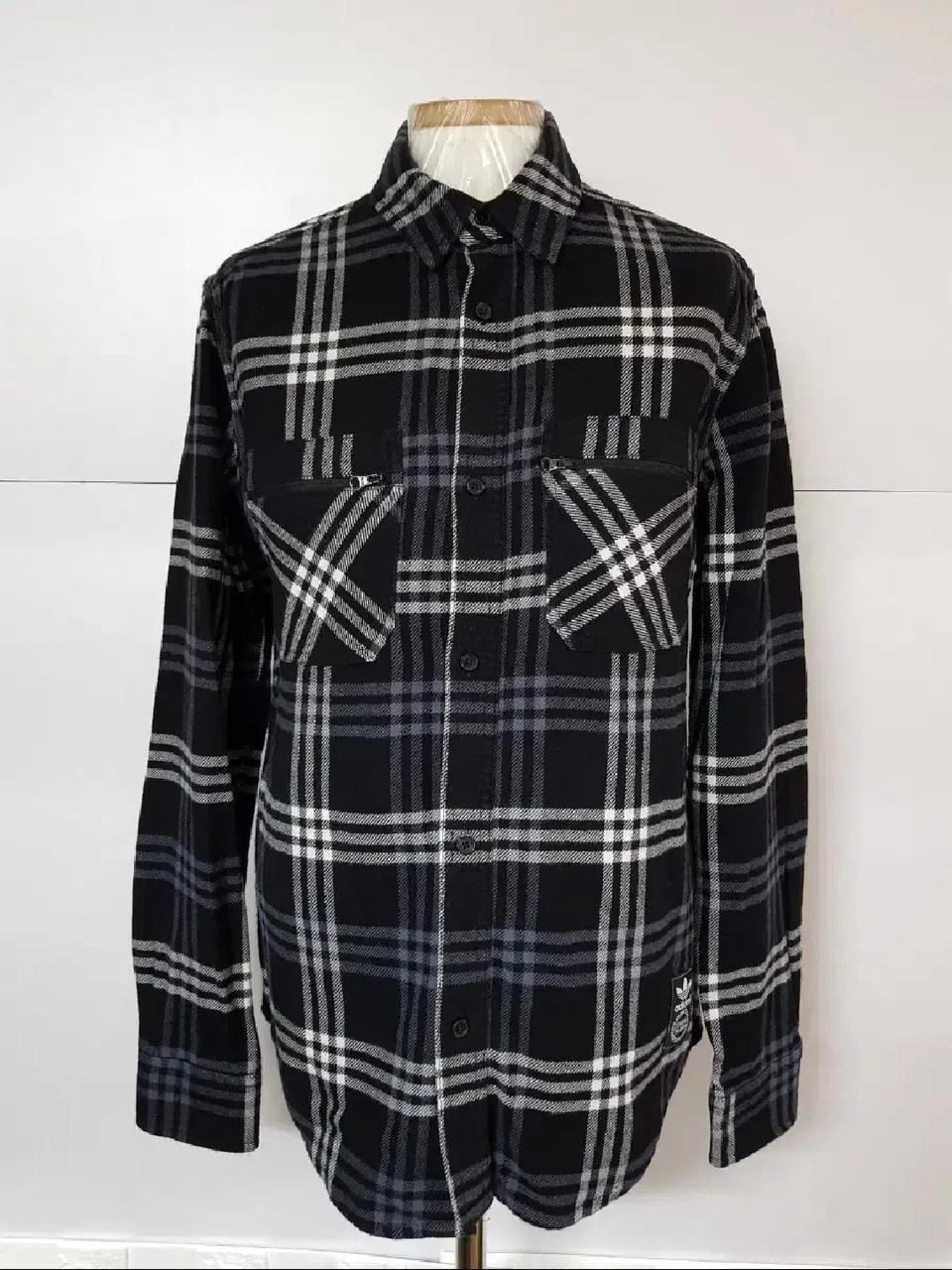 95)아디다스 긴팔 체크남방A급 해외판