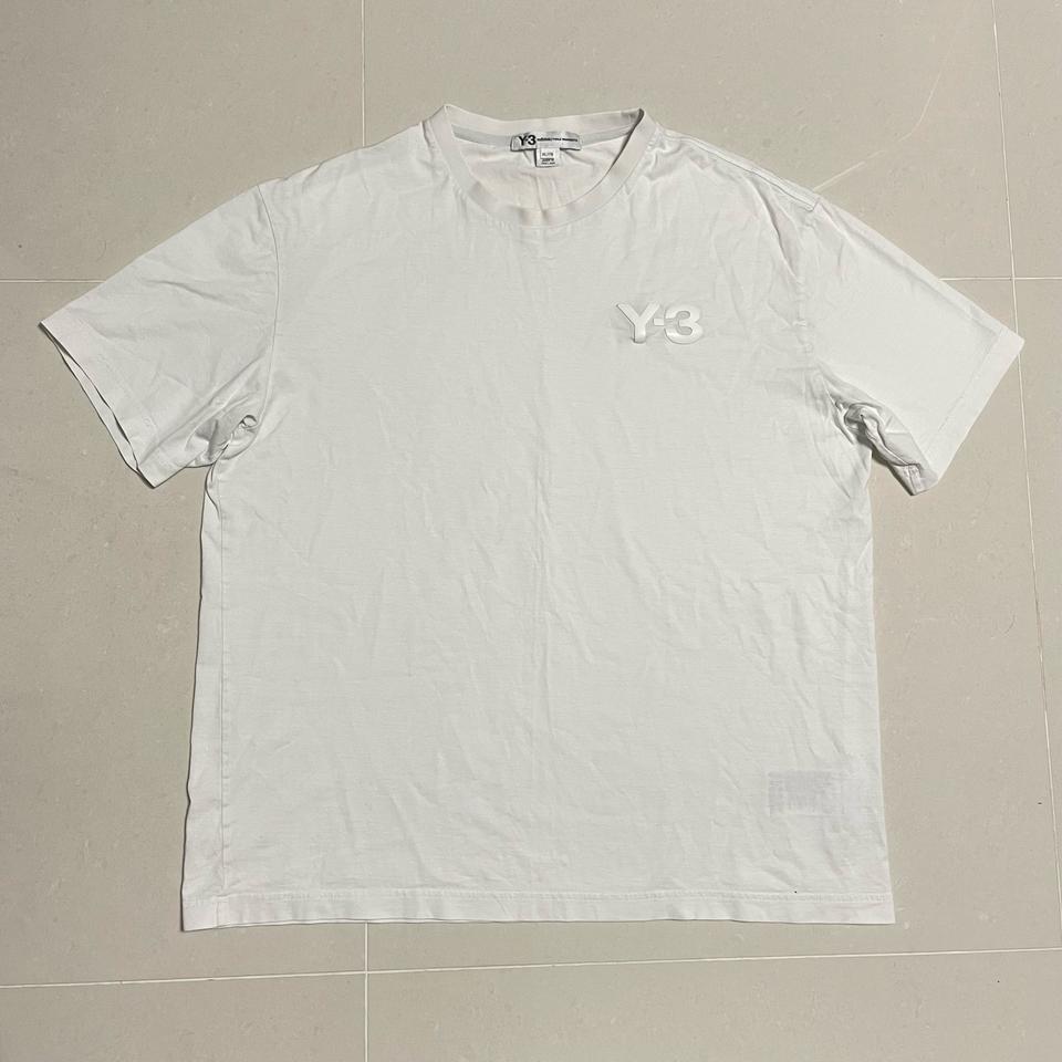 정품 Y3 요지야마모토 X 아디다스 화이트 반팔 티셔츠