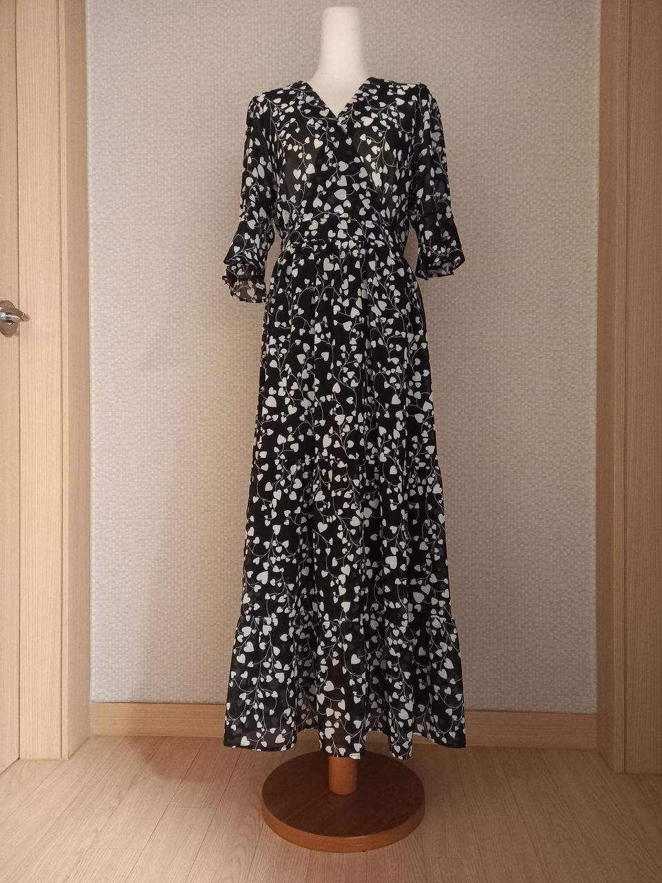 쉬폰프릴롱원피스