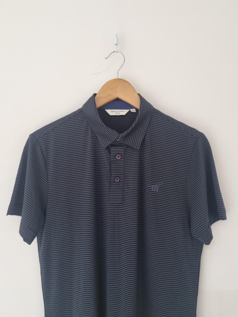 헨리코튼골프 드라이핏 블랙 반팔카라티(95사이즈)