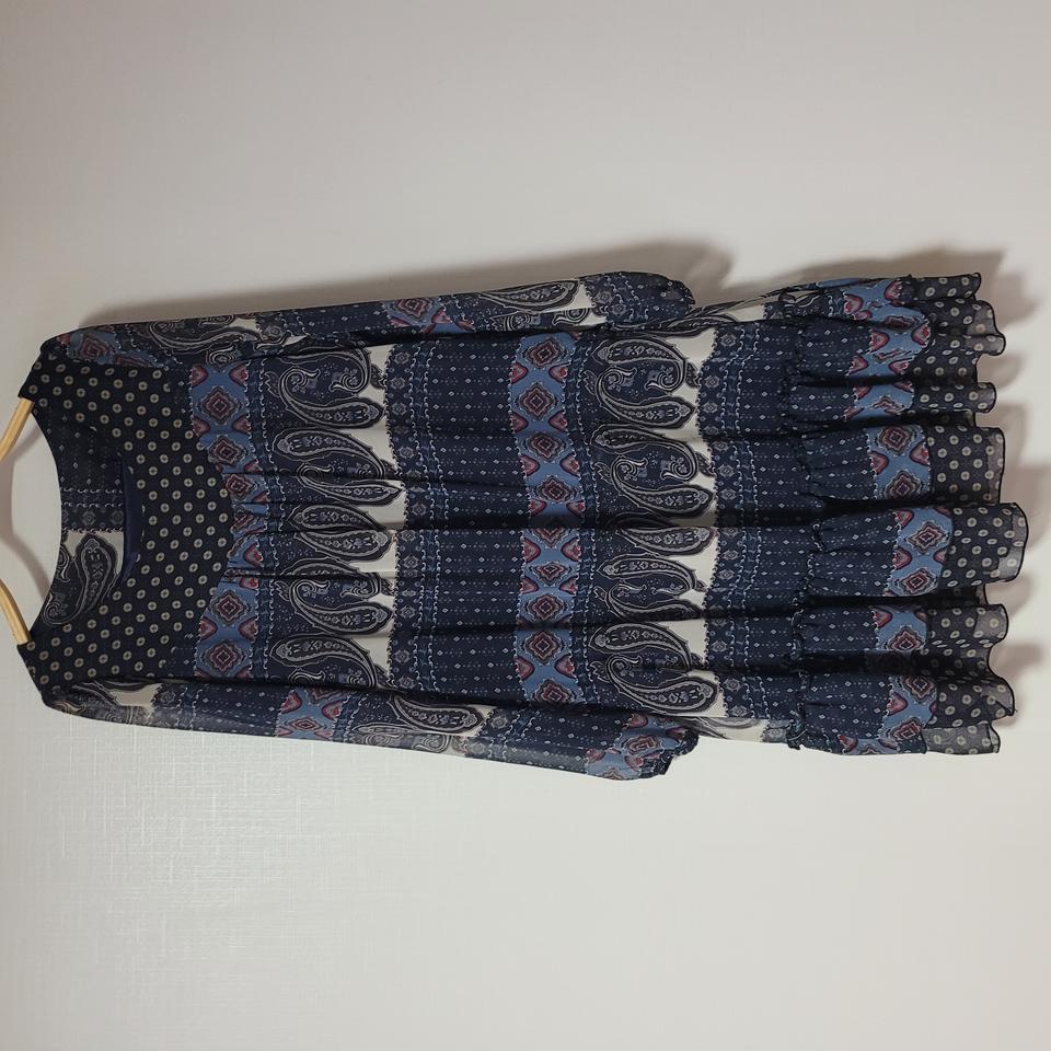 에스닉패턴 네이비 원피스