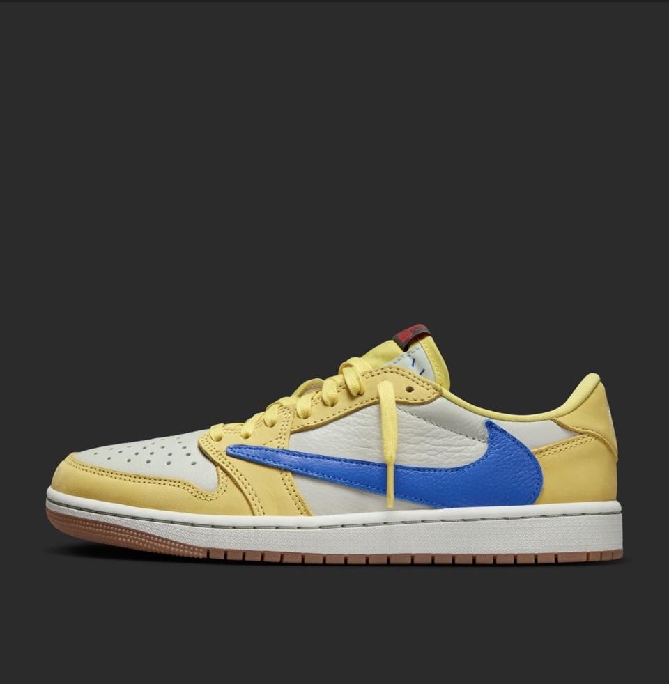 [새상품] W 에어조던1 로우 x Travis Scott 카나리 255