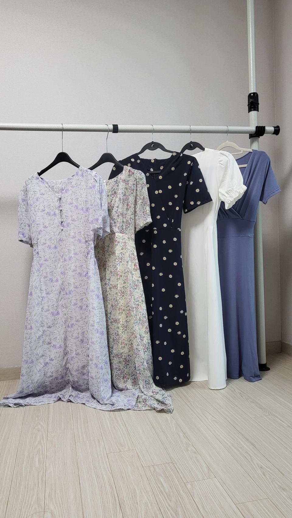 반팔 여름 롱원피스