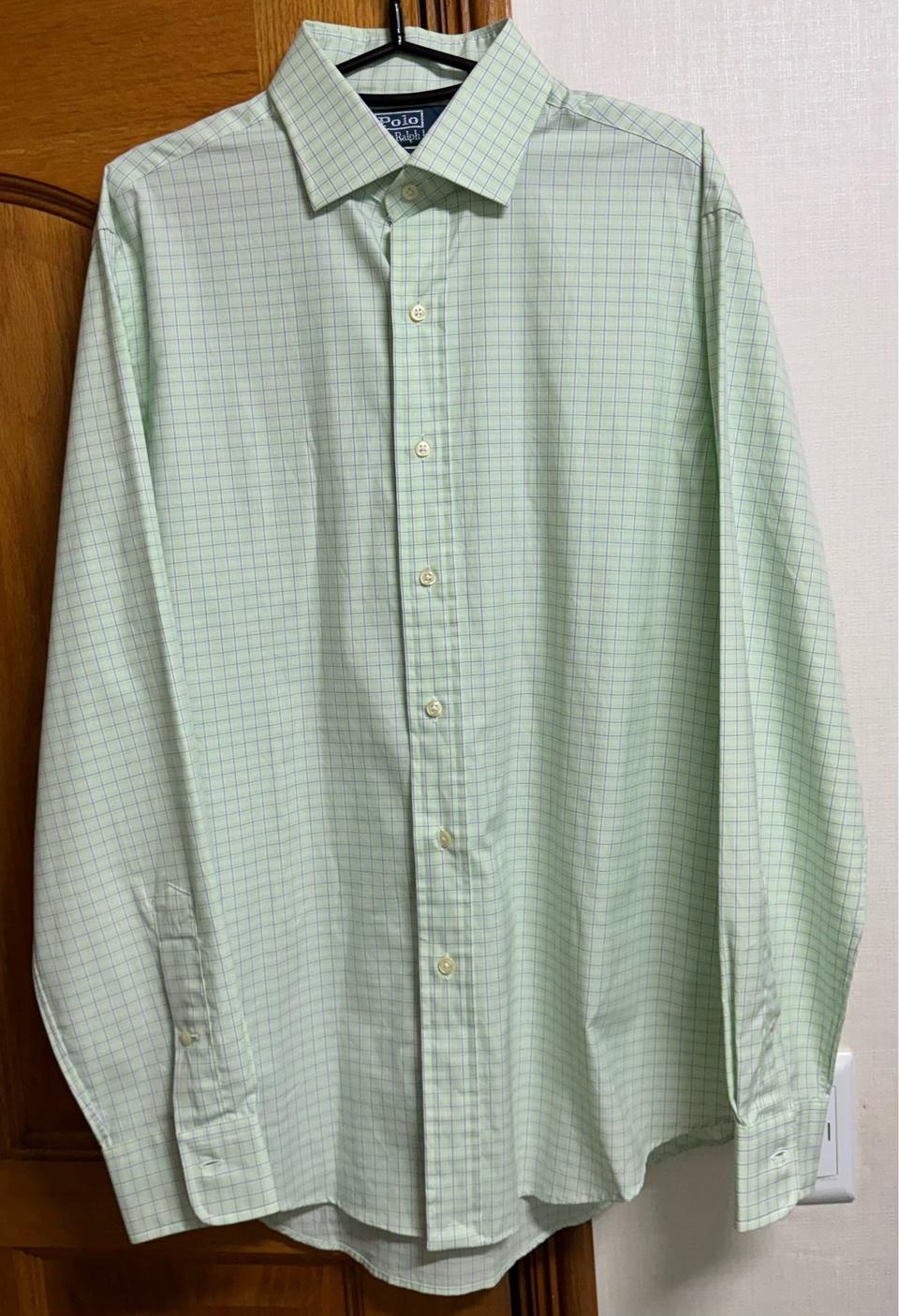폴로 랄프로렌 커스텀핏 그린색 드레스셔츠 105