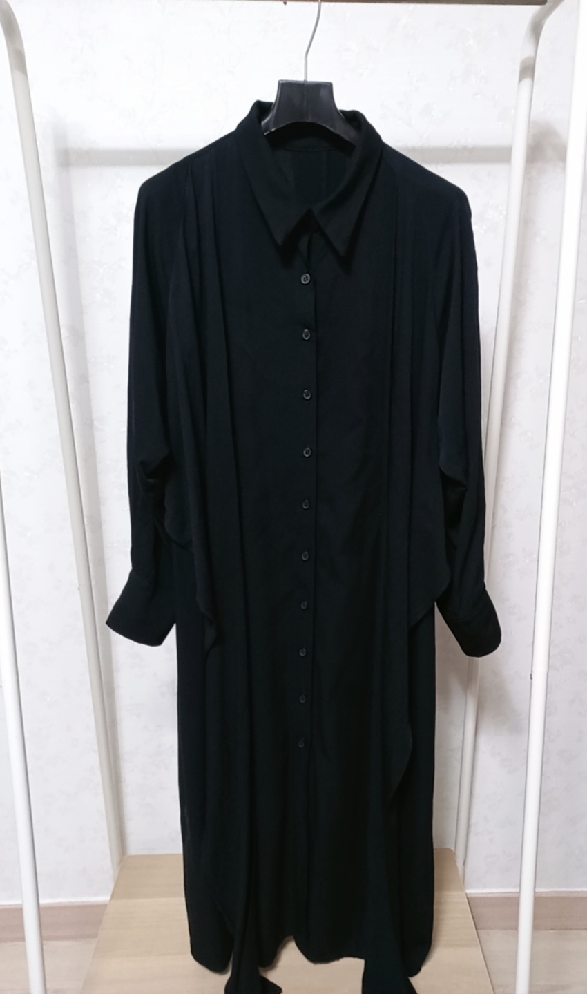 쎄일!거의새거)L)블랙셔츠 원피스