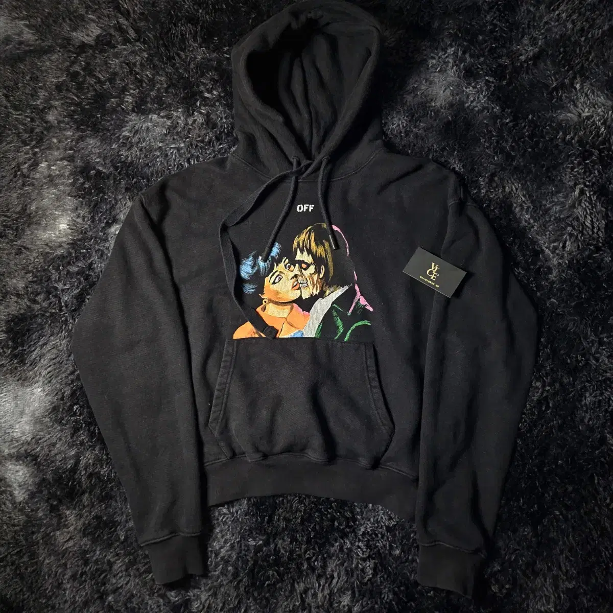 [XS] 오프화이트 키스 오버 후드티 19ss