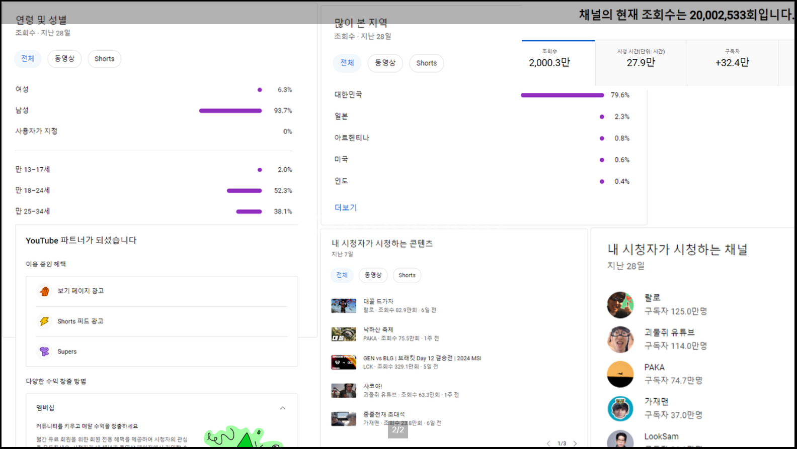 유튜브 32만 국내 채널 싸게 팝니다